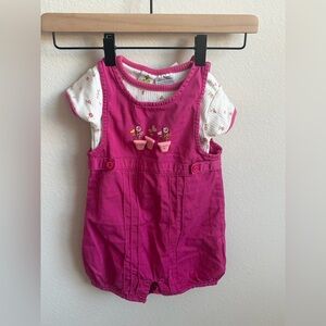 Vintage Sesame Street Pink Baby Romper Size 18 months